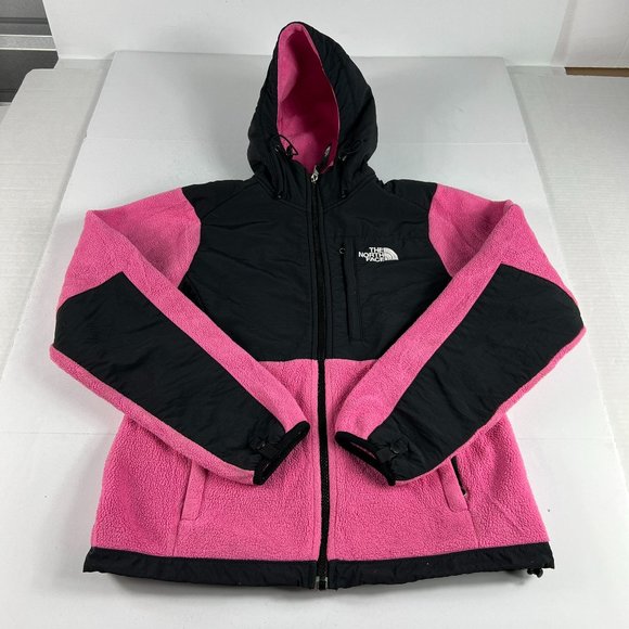The North Face Denali Jacket Womens Extra Small Pink & Black Polortec Fleece - Picture 1 of 16